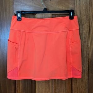 Athleta Skirt Size Medium with Pockets Neon Orange Sports Tennis Golf